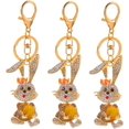 thumbnail image 1 of SURJDE 2pcs Bunny Keychain Key Rings for Car Keys Purse Key Chain for Wallet Baby Pendant Rhinestones, 1 of 7
