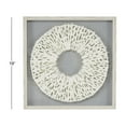 thumbnail image 3 of 20" x 20" White Geometric Handmade 3D Circle Origami Shadow Box with Canvas Backing, by DecMode, 3 of 9
