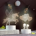 thumbnail image 1 of Lámpara de noche 3D creativa para dormitorio infantil, iluminación LED enchufable, lámpara de noche acrílica Pegasus, regalo de Navidad, 1 of 5
