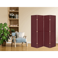 thumbnail image 4 of 4 Panels Room Divider Folding Screen Pegboard Insert Red Color 71' High x 70" Wide Freestanding, 4 of 6