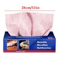 thumbnail image 3 of Microfiber Cleaning Cloths Ultra Absorbent Reusable Washable Towels - Multi-Purpose Cleaning Rags for Kitchen Bathroom Car Detailing, Pink, JKODE, 3 of 9