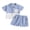 A# Blue, variant on Springcmy Toddler Kids Baby Boys Cotton Linen Clothes Set Short Sleeve Button Down Shirt Top and Shorts 2Pcs Summer Outfit Army Green 3-4 Years