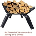 thumbnail image 4 of Amagabeli Wrought Iron Fireplace Log Grate 21 inch Wide Heavy Duty Solid Steel Indoor Chimney Hearth 3/4" Bar Fire Grates for Outdoor Kindling Tools Pit Wood Stove Firewood Burning Rack Holder Black, 4 of 8