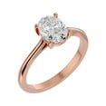 thumbnail image 2 of SuperJeweler 1 Carat Oval Shape Moissanite Solitaire Engagement Ring in 14 Karat Rose Gold, 2 of 6