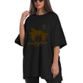 thumbnail image 4 of Women T Shirt Graphic Tee Summer Tops Half Sleeve Loose drop Shoulder Vintage Shirts Casual Shirt M, 4 of 5