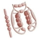 thumbnail image 3 of 2 rodillos masajeadores musculares de mano de 18 ruedas para relajar los músculos de las piernas. Rosa, 3 of 9