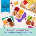 thumbnail image 2 of Bentgo Easyboxes Contenedores para refrigerios de 4 compartimentos - Juego de 8 piezas con 4 bandejas y 4 tapas de ajuste personalizado para sellar la frescura - Contenedores reutilizables para almace, 2 of 5