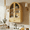 Natural, variant on Flictozena Wall Mounted Arched Medicine Cabinet, Bathroom Storage Cabinet with Glass Doors and Adjustable Shelves, Over The Toilet Floating Cabinet for Small Spaces, Brown