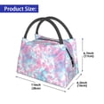 thumbnail image 2 of Yiaed Tie Dye Print Lunch box lunch bag Portable Insulated Lunch Box for Women Men Cooler Tote Bag with Front Pocket for Work Picnic Travel, 2 of 6