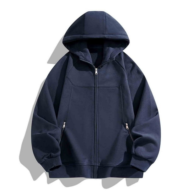 Dolkfu Sudadera con capucha de manga raglán para hombre, sudadera de gran tamaño de color sólido, ropa de calle masculina. XL