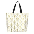 thumbnail image 1 of Easygdp White And Gold Geometry Bolsas Tote para Mujer, Bolsos de Hombro para Viaje, Bolsos de Mano de Gran Capacidad para Compras y Trabajo, 1 of 8