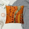 thumbnail image 2 of HENGT  Burnt Orange Wave Lumbar Throw Pillow Cover Wavy Line Luxury Cushion Case Modern Zippered  Pillowcase for Sofa Couch Bedroom Living Room Home Decorative, 2 of 5