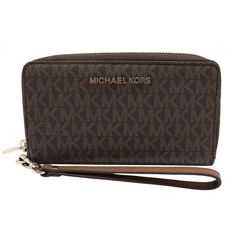 Michael Kors Women's Jet Set Travel Multifunction Phone Case Brown