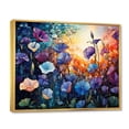 thumbnail image 2 of Designart "Morning Glory Colorful Morning Serenade I" Floral Floater Framed Wall Art Print, 2 of 7