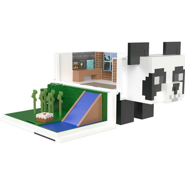 Minecraft Mini TÊTES de CRÉAtures Coffret du Jeu La Maison du Panda