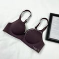 thumbnail image 2 of Sujetador sin costuras Mujer Ropa interior inalámbrica Letras Sujetador Hacer subir de copa fina para niñas, Morado, 38 / 85AB Speravity AP001148-32B, 2 of 7