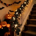 thumbnail image 4 of Halloween LED Vine Lights, 72.83 Inch Battery Operated Black Maple Leaf Garland for Indoor Outdoor Spooky Home Mantle Staircase Party Decoration, 4 of 9