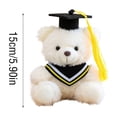 thumbnail image 2 of HaCpiu Mini Graduation Teddy Bear Plush Toy, 5.9" Blue Stuffed Animal with Graduation Cap, Graduation Gifts for 2026 Graduation Decorations, Backpack Charm & Party Decor, 2 of 6