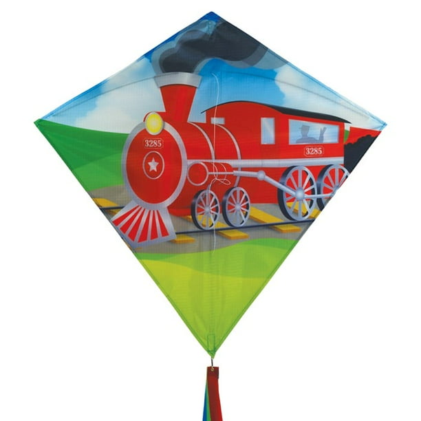 In the Breeze Train 30 Inch Diamond Kite Fun, Easy Flying Kite