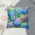 thumbnail image 2 of Vintage Shabby Chic French Floral Butterfly Hydrangea Throw Pillow Covers Soft Velvet Pillowcase for Bedroom Aesthetic Cushion Cover Living Room for Sofa Couch Bed Car Dormitory Home Decor, 2 of 5