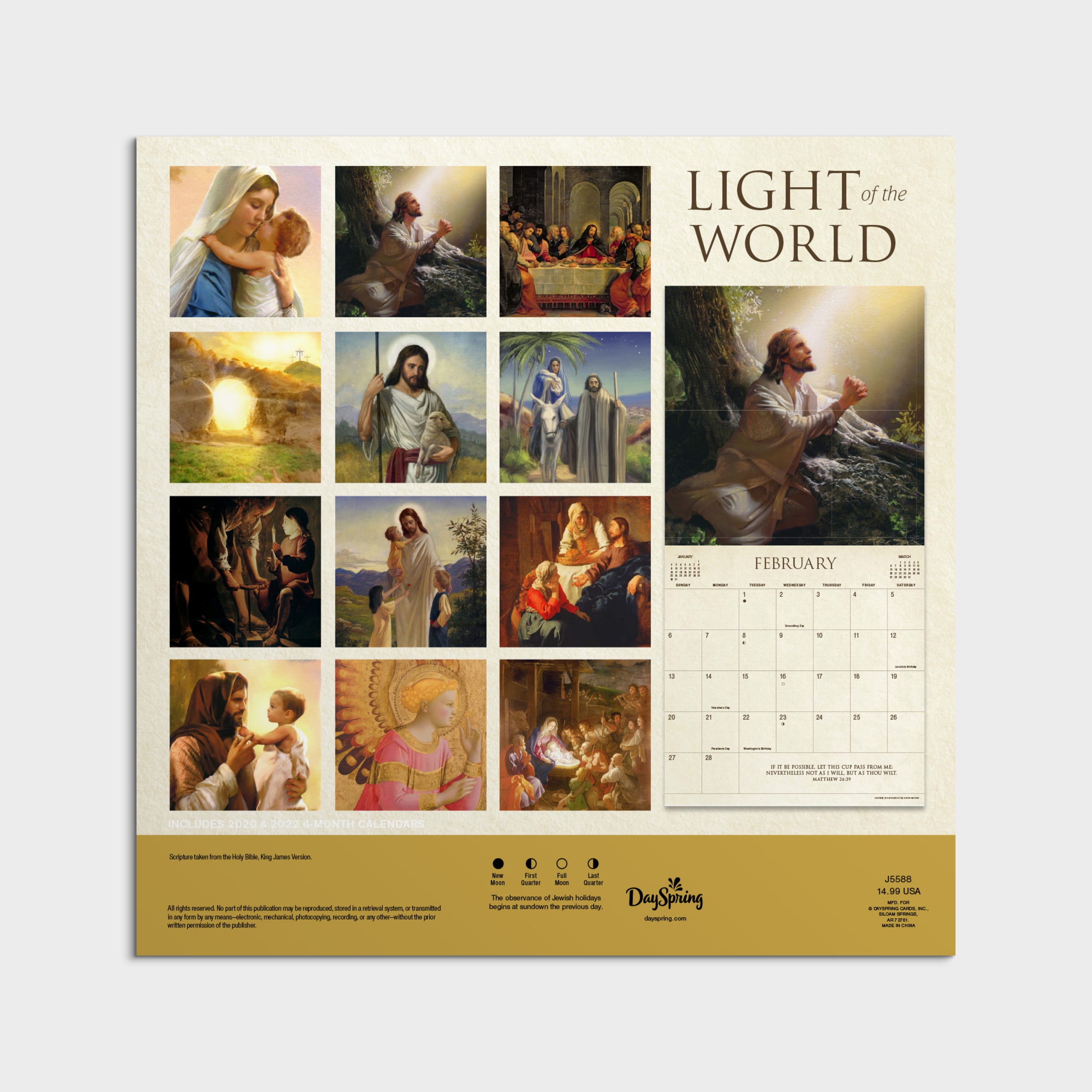 Light The World Calendar 2022 Dayspring - Light Of The World 2022 Wall Calendar Featuring Scripture From  The King James Bible: A 2022 Inspirational Dayspring Calendar (J5588) -  Walmart.com