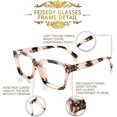 thumbnail image 3 of Gafas clásicas rectangulares transparentes con lentes más gruesas para mujeres y hombres B2461, 3 of 4