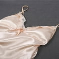 thumbnail image 3 of Femmes 3Pcs Soie Satin Lingerie Ensemble Robe et Robe et G-String Nuisette Ensembles Pyjama Vêtements de Nuit, 3 of 6