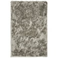 thumbnail image 5 of SAFAVIEH Ocean Trellis Solid Plush Polyester Shag Area Rug, Light Grey, 6' x 6' Round, 5 of 6