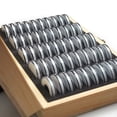thumbnail image 3 of Caja De Almacenamiento De Monedas Conmemorativas De 50 Uds. Estuche De Protección De Monedas De Madera Con Almohadilla Ajustable Para Coleccionista De Monedas Adolescente Adulto Guardurnaity EL007320-00, 3 of 5