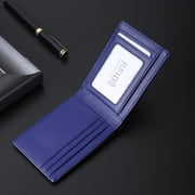 Miroddi Minimalist Wallets for Men, Slim Leather Bifold Wallet Credit Card Holder with Cash Pocket, ID Window, RFID Blocking, Gifts for Men, Black Blue