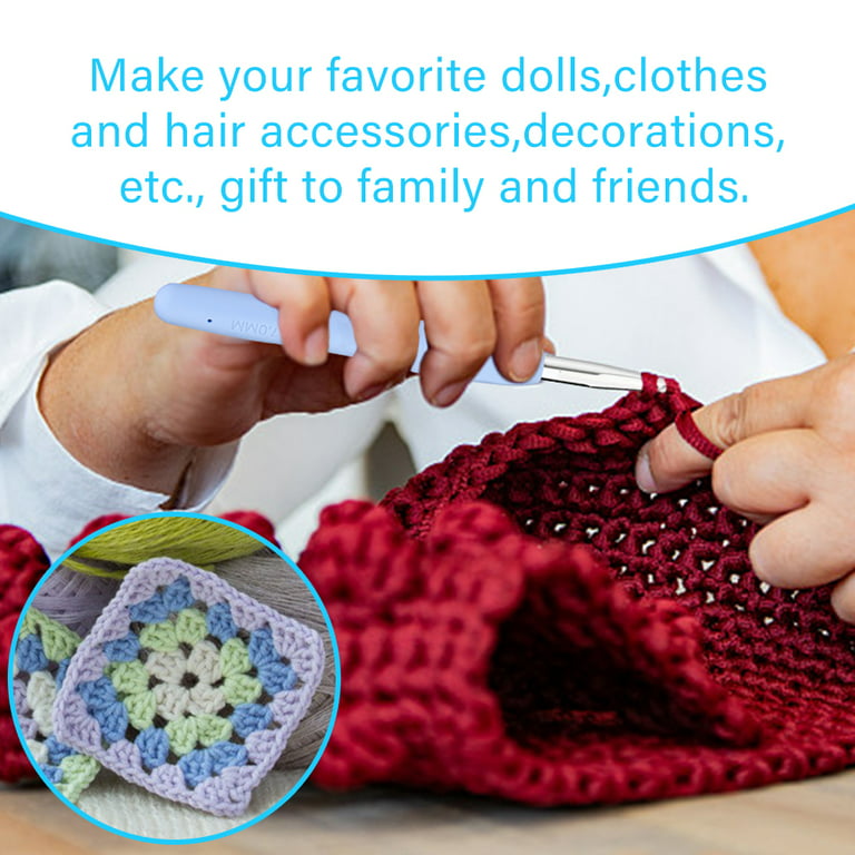 Jupean Crochet Hook, Extra Long Knitting Needles for Beginners and Crocheting  Yarn,5 mm 