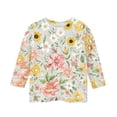 thumbnail image 4 of Cute Shirts for Girls Size 10-12 Summer 3/4 Sleeve Daisy Printed Tee Shirts Casual Loose Comdy Tween Girls Trendy Clothes Crew Neck T-Shirts Pink 5-6 Years, 4 of 5
