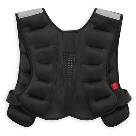 REEBOK DELTA WEIGHTED VEST 12 LB, 20 LB, 40 LB, BLACK, ADJUSTABLE, UNISEX SIZING