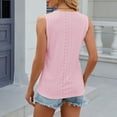 thumbnail image 4 of Women's Tank Tops Women Trendy Tops Loose Solid Color V Neck Sleeveless Shirts,Pink Women's Tanks & Camis S, 4 of 5