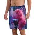 thumbnail image 2 of Kdxio Color Explosion Makeup Brush Pattern Mens Casual Shorts - Drawstring Summer Beach Sports Shorts for Men, 2 of 5