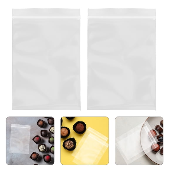 TABLZONE Multipurpose Reusable Transparent Pe Bags for Airtight Storage 100Pcs