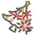 thumbnail image 4 of Gymnture Christmas Brooch Pin Festival Brooch Badge Fashion Accessory Rhinestone Tree Brooch Pin, 4 of 10