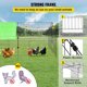 thumbnail image 3 of VEVOR Gallinero de metal grande, 71 x 30 x 30 pulgadas, corral para conejos con cubierta impermeable y resistente al sol para exteriores, interiores, 3 of 9