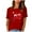 #0228-Red, variant on Uootdi Christmas T shirts for Women Gift Merry Christmas Shirt Xmas Holiday T shirt Christmas Lights Casual Tee Tops