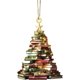 thumbnail image 1 of Adornos colgantes de Navidad con forma de libro, adornos de acrílico con forma de libro para decorar el árbol de Navidad, regalos para amantes de los libros (A), 1 of 5