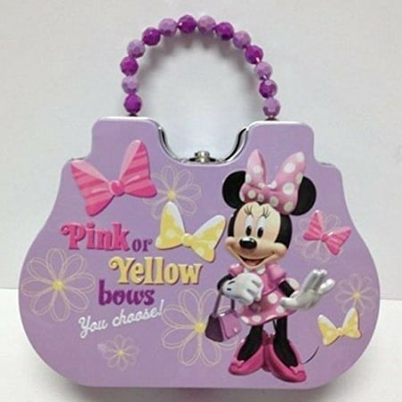 - Minnie Mouse Beaded Clutch Tin Purse or Small Lunch Box - Purple