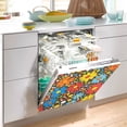 thumbnail image 2 of Yayeee Magnetic Dishwasher Cover for The Front Decoration Home Kitchen Machine Sticker Protector, Cartoon Flowers, 2 of 6