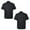 Black, variant on 2 Pack Unisex Short Sleeve Chef Coat Jacket, Dark Gray