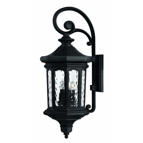 4 Light Large Outdoor Wall Lantern in Traditional Style 11.75 inches Wide By 31.5 inches High-Museum Black Finish-Incandescent Lamping Type Bailey