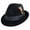 Black, variant on Blues Crushable Wool Felt Trilby Fedora Hat - XL - Pecan