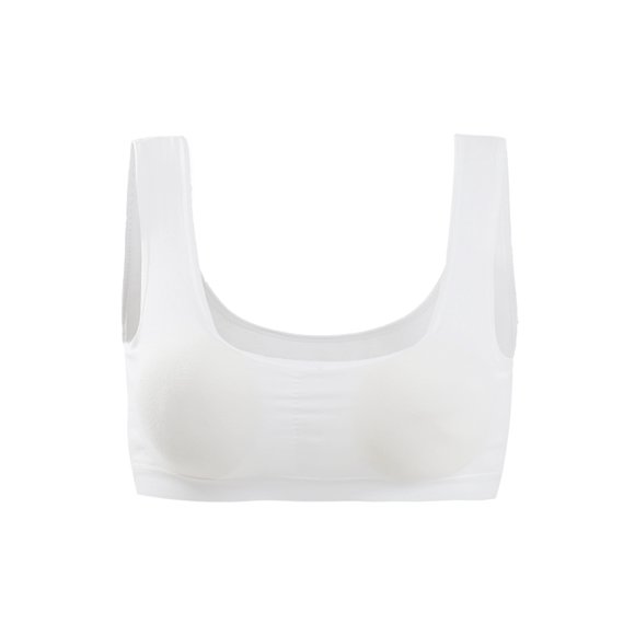 Entrenamiento Algodón Sin alambre Comodidad Cojín extraíble Chaleco Tops Sujetador blanco One Size