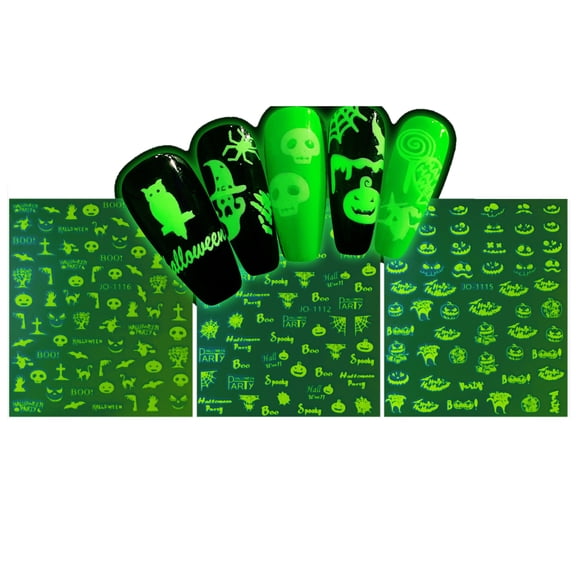 Halloween Christmas Self Adhesive Nail Sticker Decal Transfer Manicure Nail Art Slider Wrap Decoration for Holiday Party