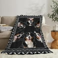 thumbnail image 3 of Bernese Mountain Dog Blanket Plush Cozy Dog Lovers Throw Blankets for Girls Boys Women Men Flannel Fleece Ultra Soft Fuzzy Party Blanket Gifts for Bed 60"X50", 3 of 6
