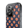 thumbnail image 4 of DistinctInk Clear Hybrid Case for Apple iPhone 16 Pro (6.3" Screen) - Navy Orange White Polka Dots - Slim Profile Design, 4 of 5