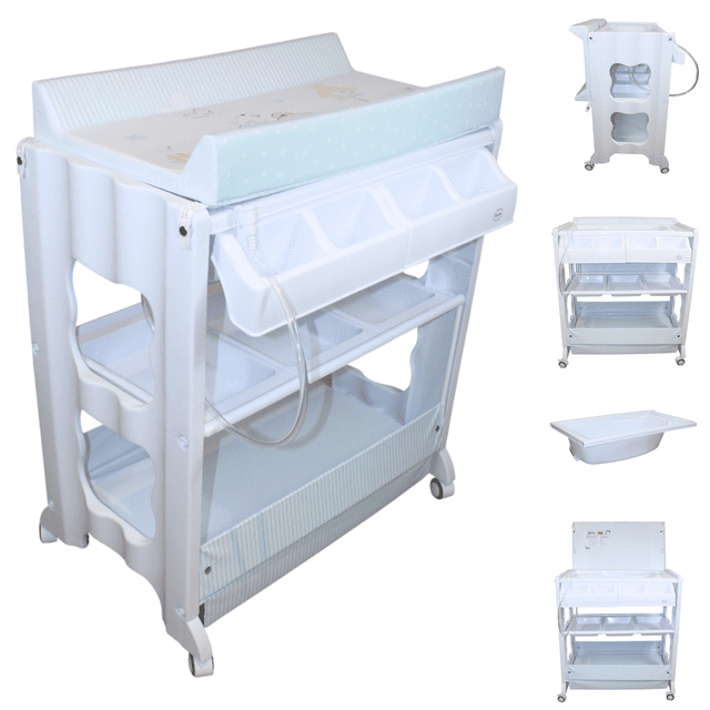 Bañera Para Bebé Organizador Y Cambiador Cascate Ibaby Gris Gris Cascate azul